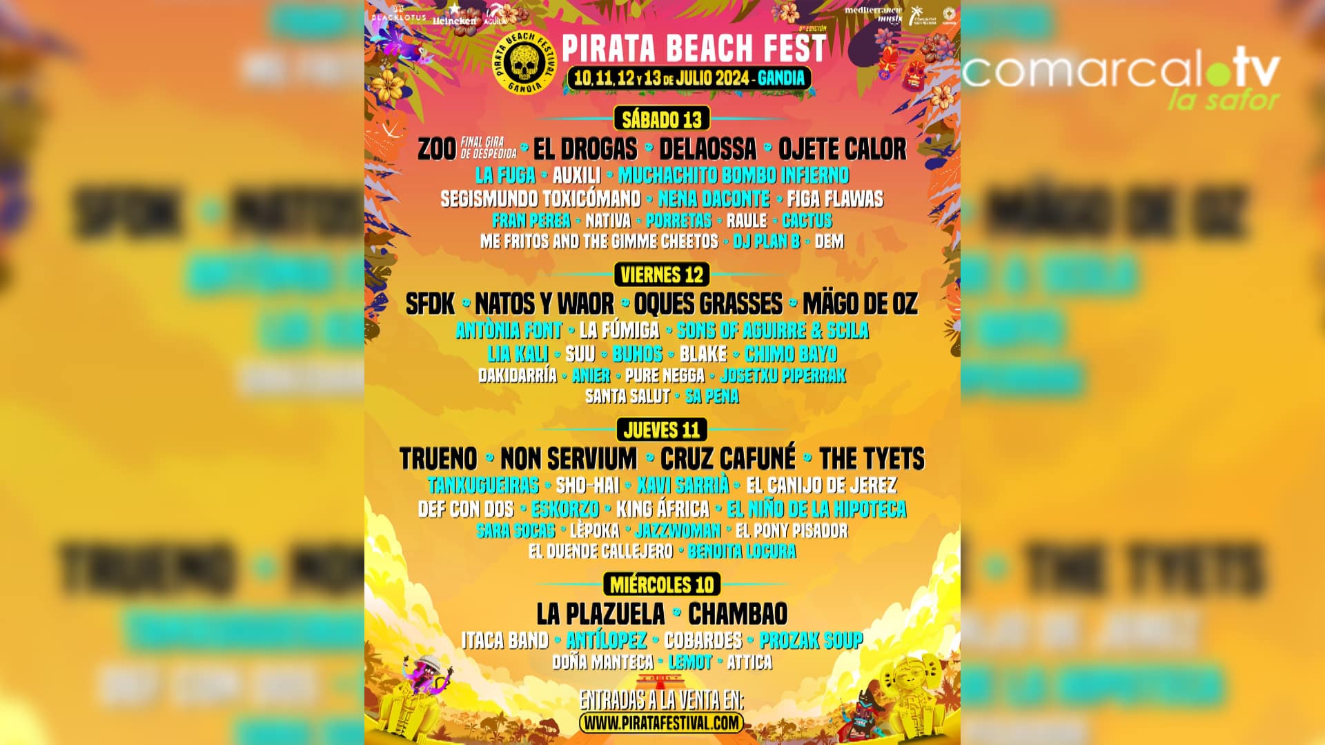 Gandia està preparada per a la sisena edició del Pirata Beach Fest